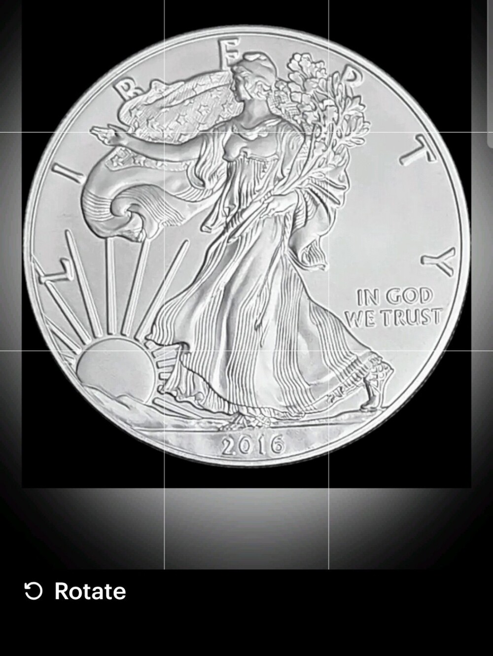 2016 American Silver Eagle, 1 Oz Silver, Gem Brilliant Uncirculated, Gov Mint